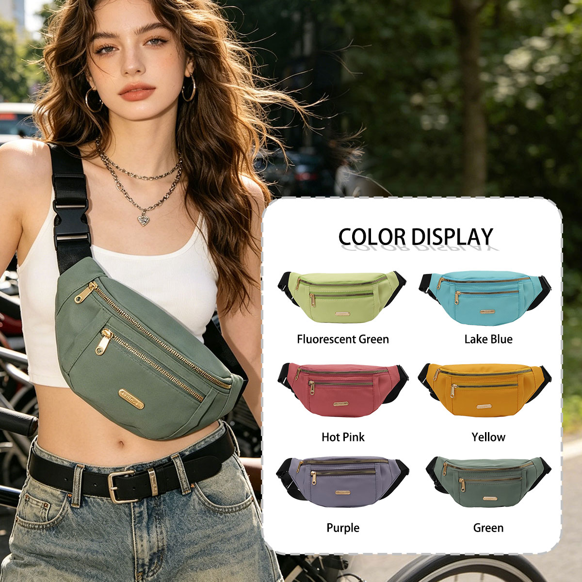 Commuter Cycling - Fashion Casual Solid Color Women's Chest
