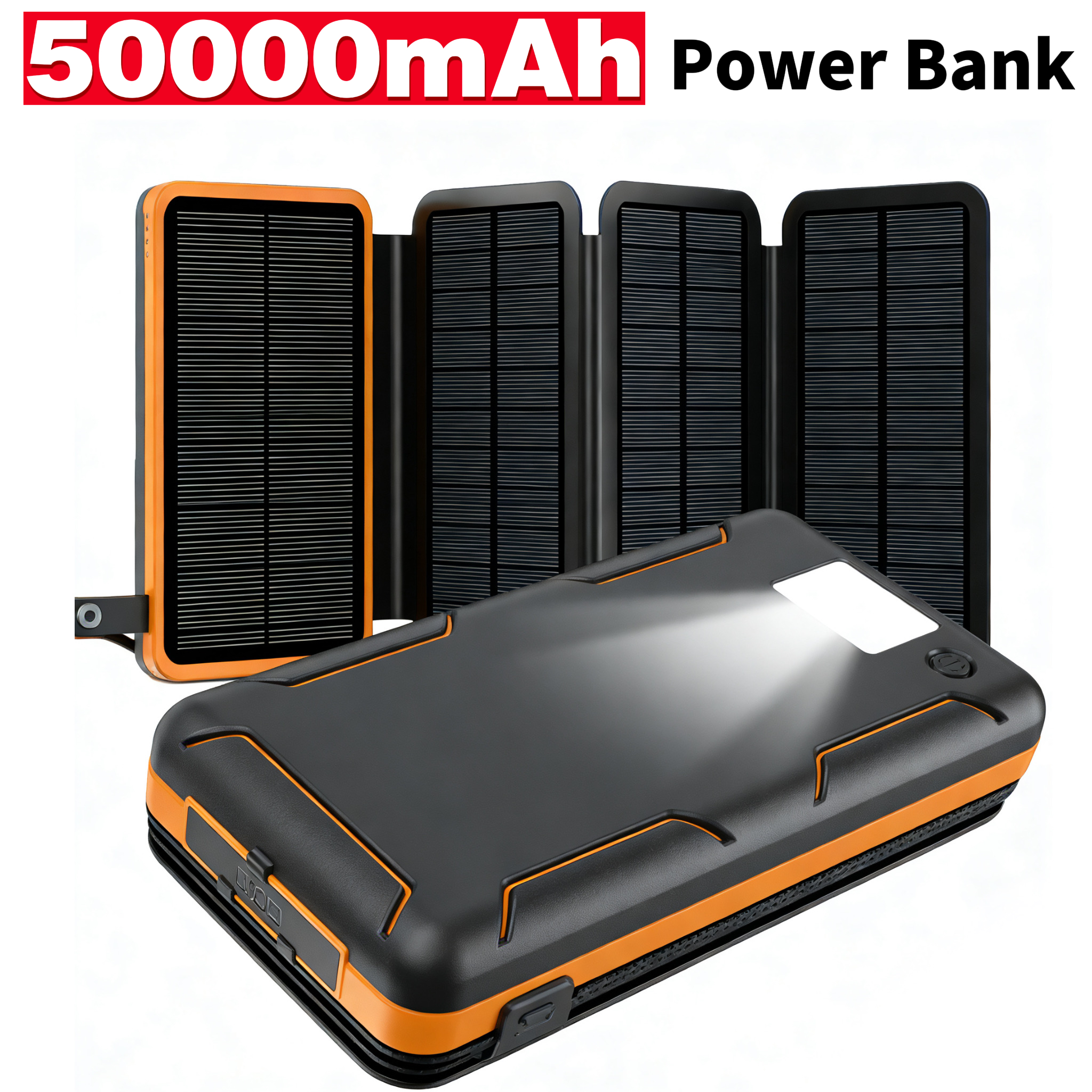 Usb Charger Dynamo - 50000mAh Portable Solar Power Bank Fast