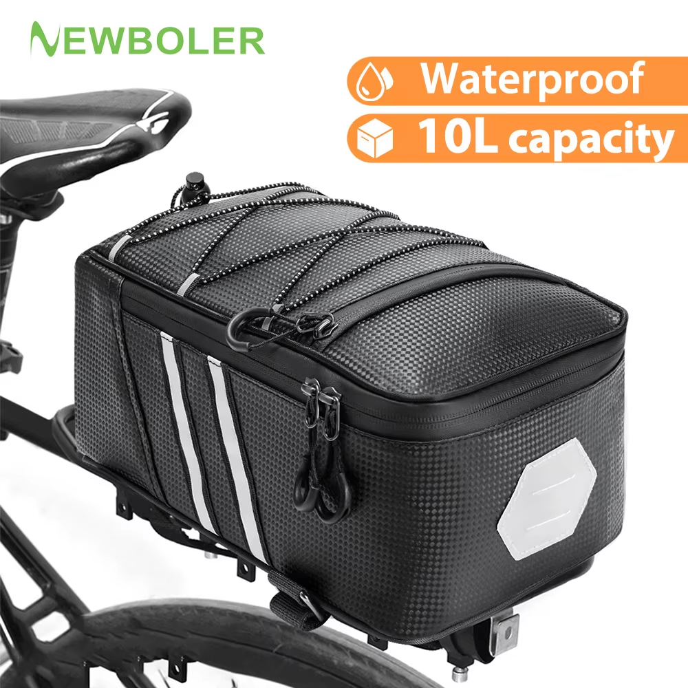 Panniers Waterproof Rear - NEWBOLER 8L/10L Bicycle Rear Seat Bag
