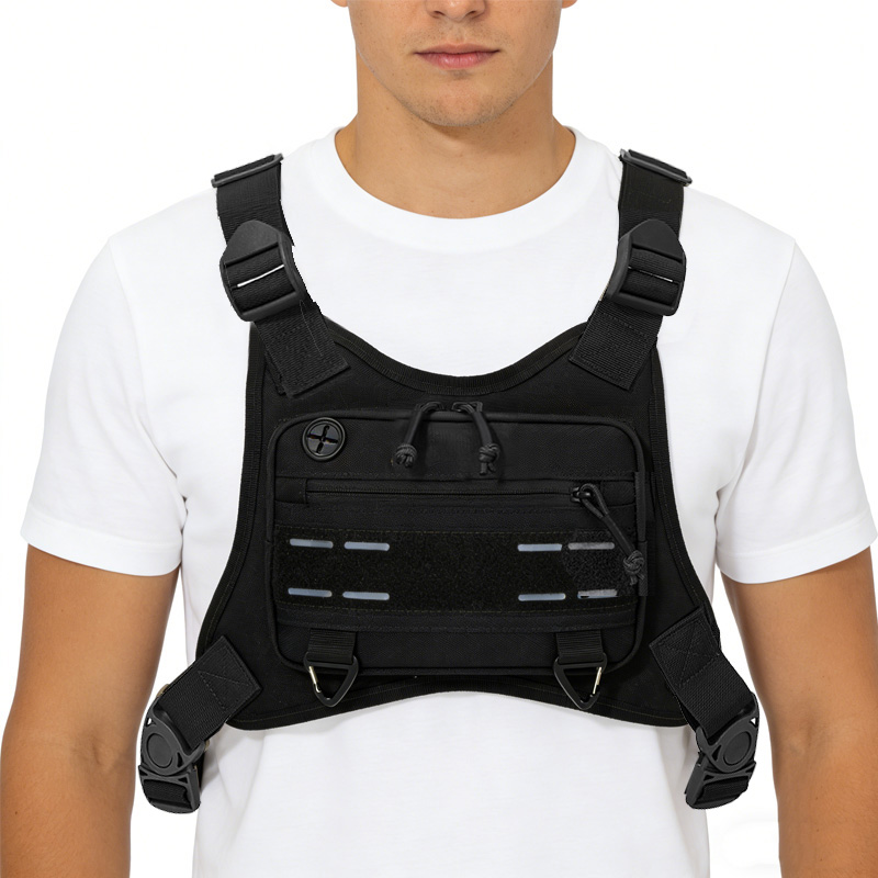 Reflective Vest Cycling - Tactical Front Chest Rig Bag Vest