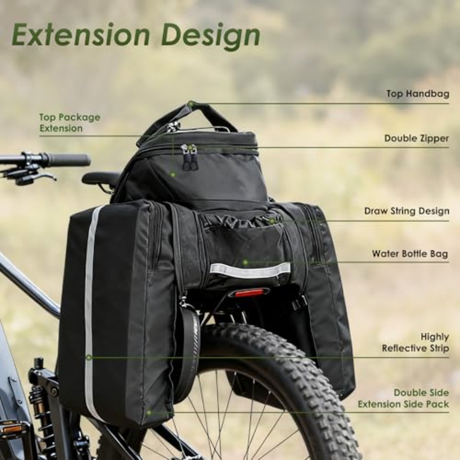 Bike Bags for Bicycles Rear Ra - مراجعة Panniers Waterproof Rear وسعره