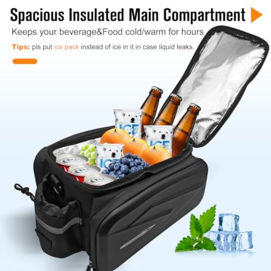Bike Rack Bag, 20L EVA Hard Sh - مراجعة Panniers Waterproof Rear وسعره