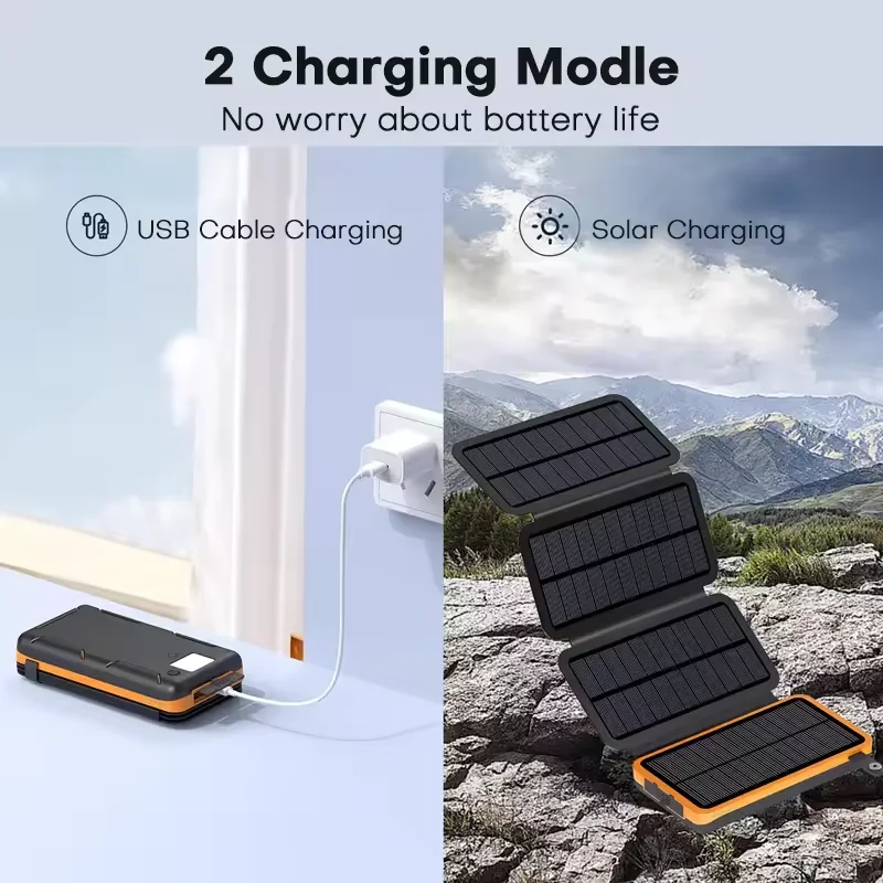 50000mAh Portable Solar Power  - مراجعة Usb Charger Dynamo وسعره