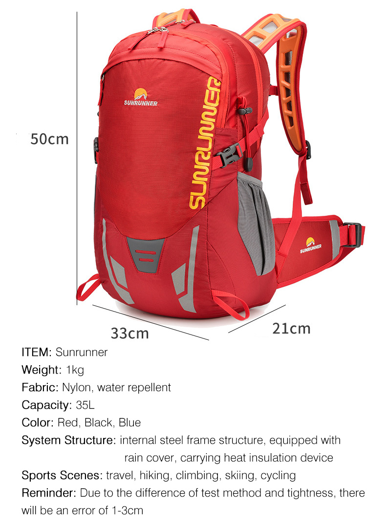 35L Hiking Backpack Bag Large  - مراجعة Cycling Commuter Backpack Waterproof وسعره