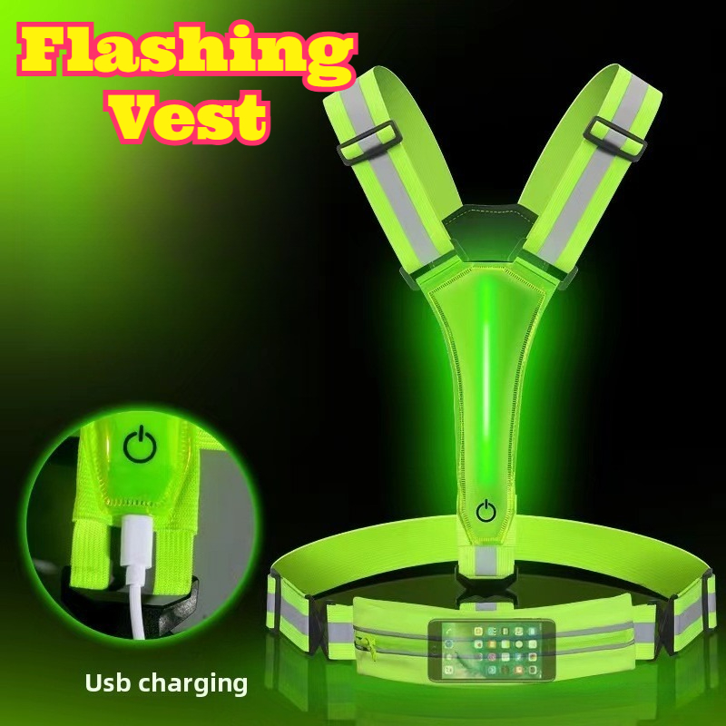 LED Glowing Reflective Vest Hi - مراجعة Reflective Vest Cycling وسعره
