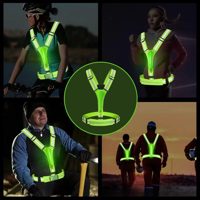 LED Glowing Reflective Vest Hi - مراجعة Reflective Vest Cycling وسعره