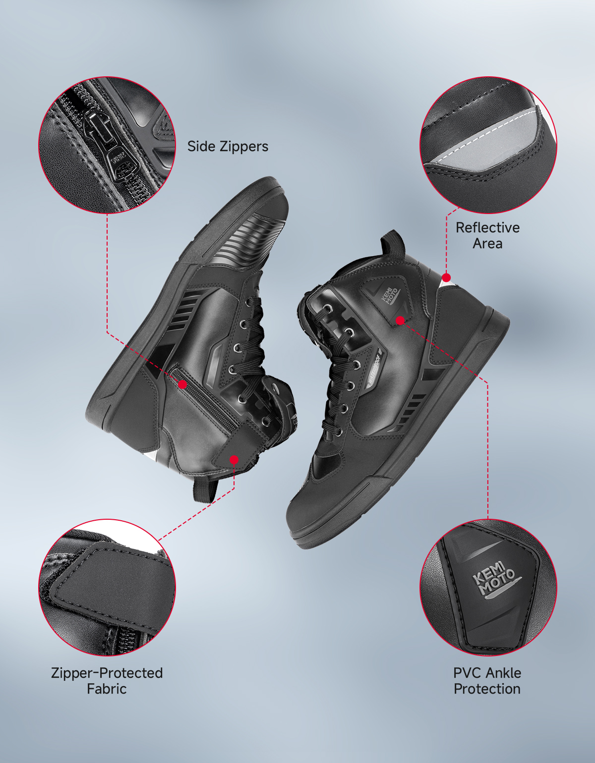 KEMIMOTO Men's Motorcycle Ridi - مراجعة Cycling Shoes For Commute وسعره