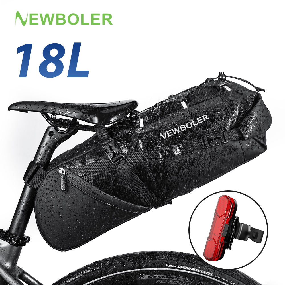 NEWBOLER 18L Bike Saddle Bag W - مراجعة Cycling Commuter Backpack Waterproof وسعره
