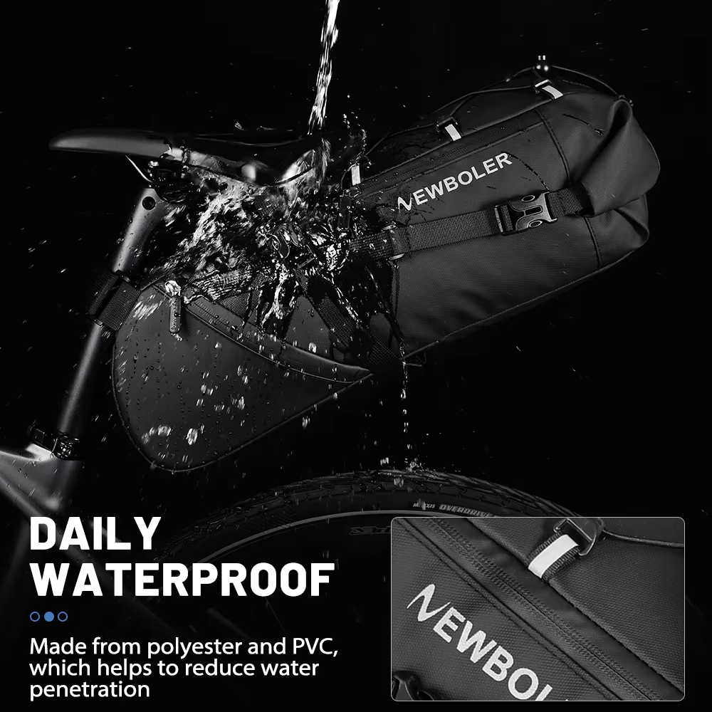 NEWBOLER 18L Bike Saddle Bag W - مراجعة Cycling Commuter Backpack Waterproof وسعره