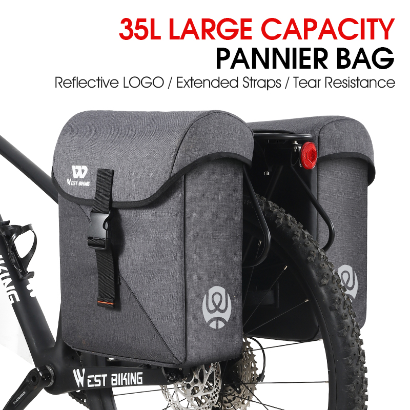 WEST BIKING Double Sided Bicyc - مراجعة Panniers Waterproof Rear وسعره