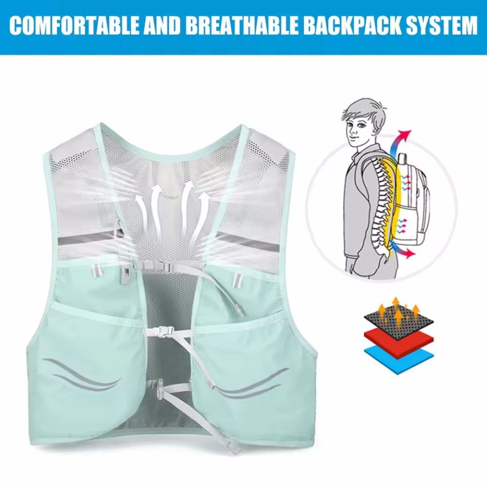 Reflective Running Vest Hydrat - مراجعة Reflective Vest Cycling وسعره