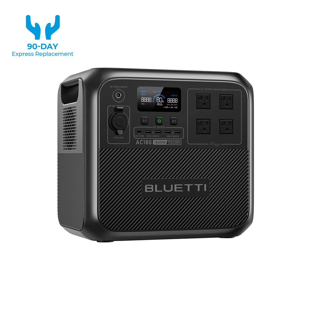 【RENEW】BLUETTI AC180 Solar Por - مراجعة Usb Charger Dynamo وسعره