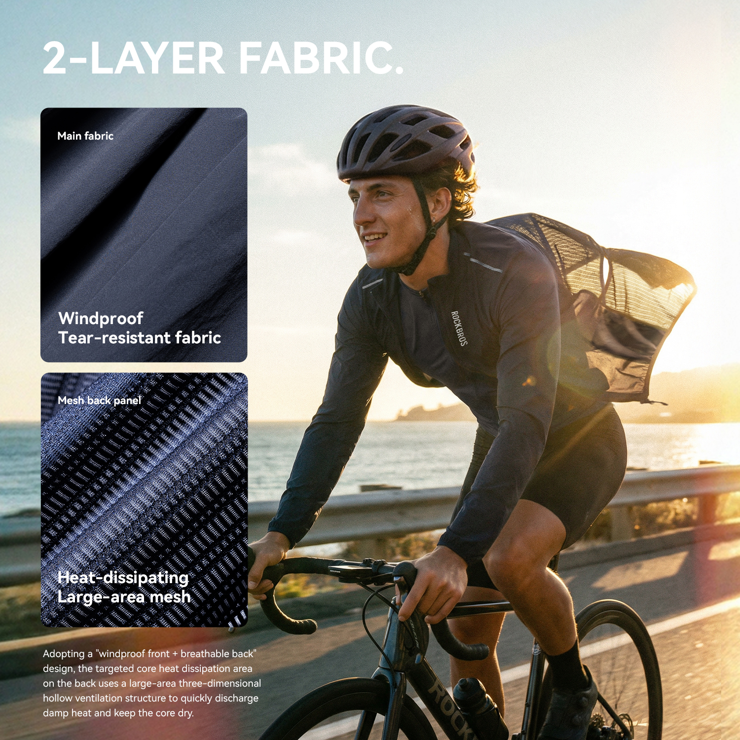 ROCKBROS Cycling Jacket  Windp - مراجعة Cycling Commuter Jacket وسعره