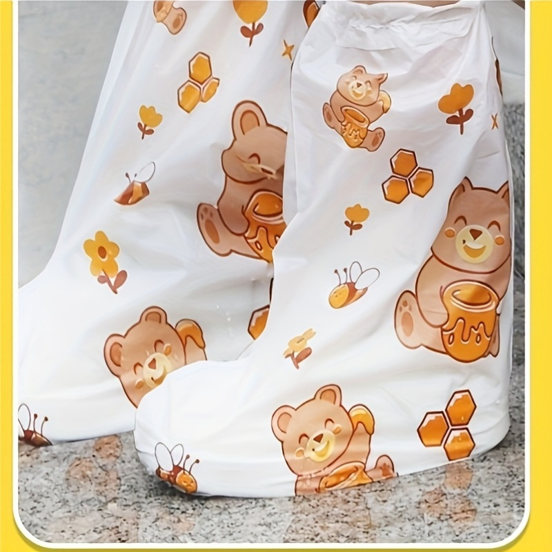 10pc Bear Cartoon Printed Shoe - مراجعة Cycling Shoes For Commute وسعره