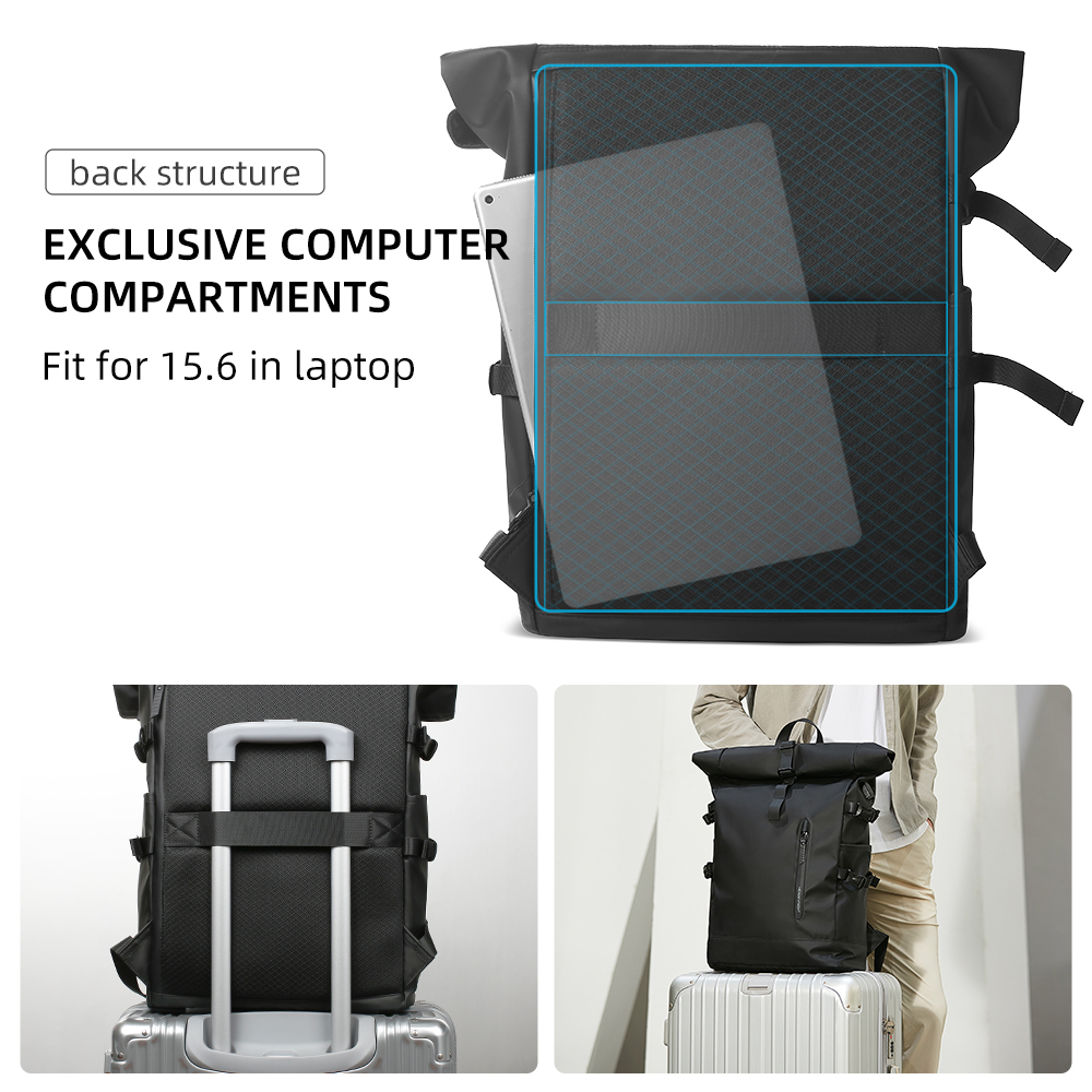 HK Expandable Travel Backpack  - مراجعة Cycling Commuter Backpack Waterproof وسعره