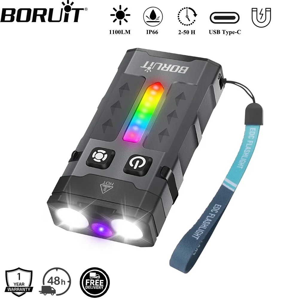 BORUiT EV20 1100LM EDC UV Keyc - مراجعة Cycling To Work وسعره