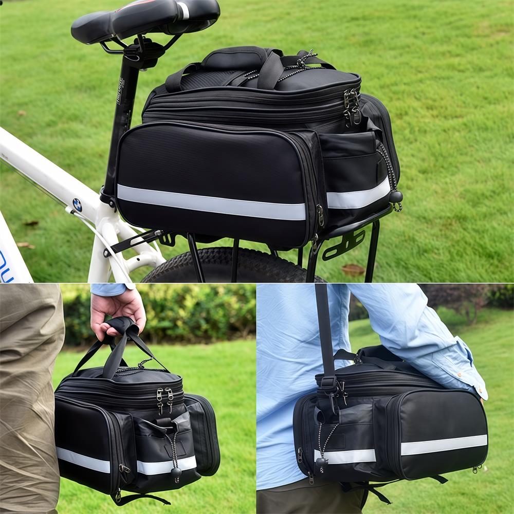 Bike Rear Rack Bag Bicycle Tru - مراجعة Cycling Commute In Rain وسعره
