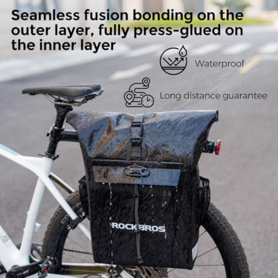 Cycling travel panniers, 18L w - مراجعة Panniers Waterproof Rear وسعره