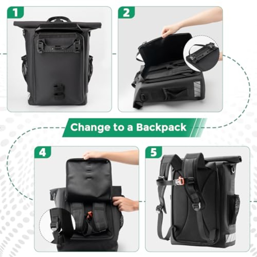 Cycling travel panniers, 18L w - مراجعة Panniers Waterproof Rear وسعره