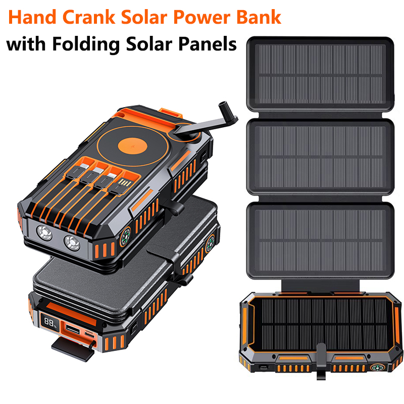 20000mAh Hand Crank Solar Powe - مراجعة Usb Charger Dynamo وسعره
