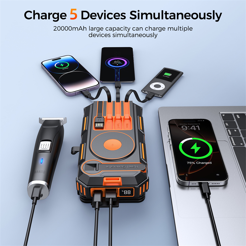 20000mAh Hand Crank Solar Powe - مراجعة Usb Charger Dynamo وسعره