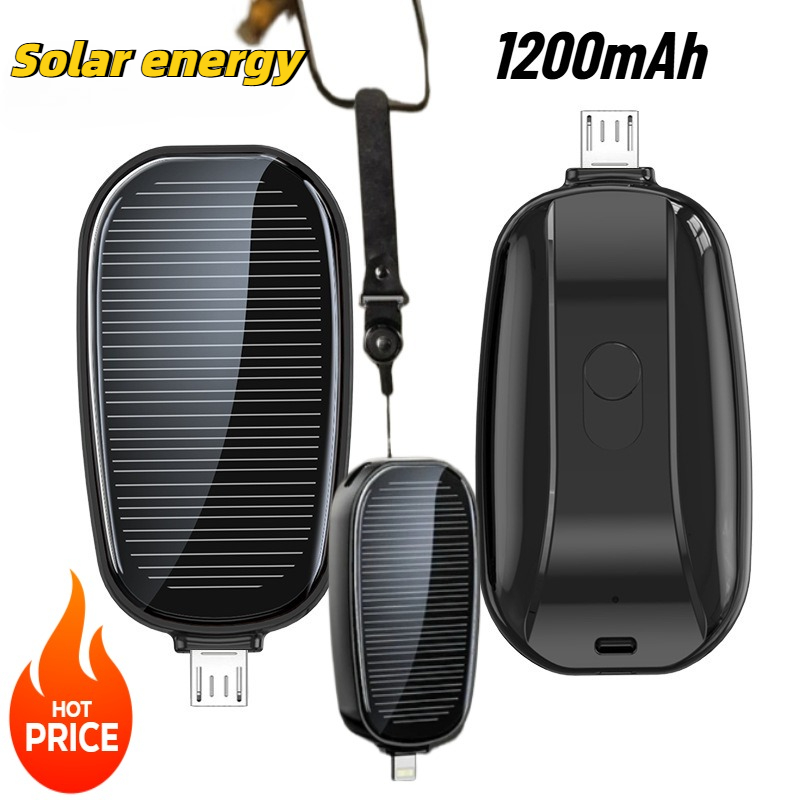 1200mAh Solar Mini Power Bank  - مراجعة Usb Charger Dynamo وسعره