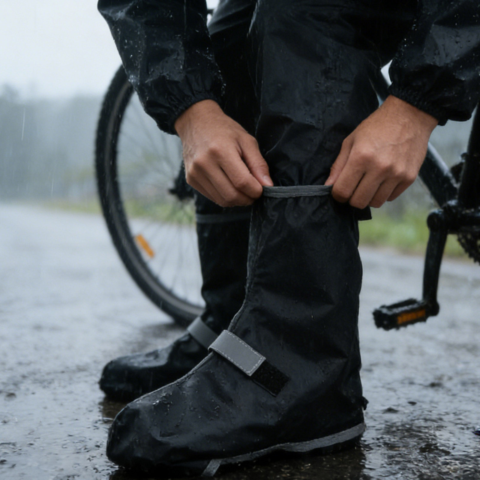 1Pair Waterproof Rain Shoe Cov - مراجعة Cycling Commute In Rain وسعره