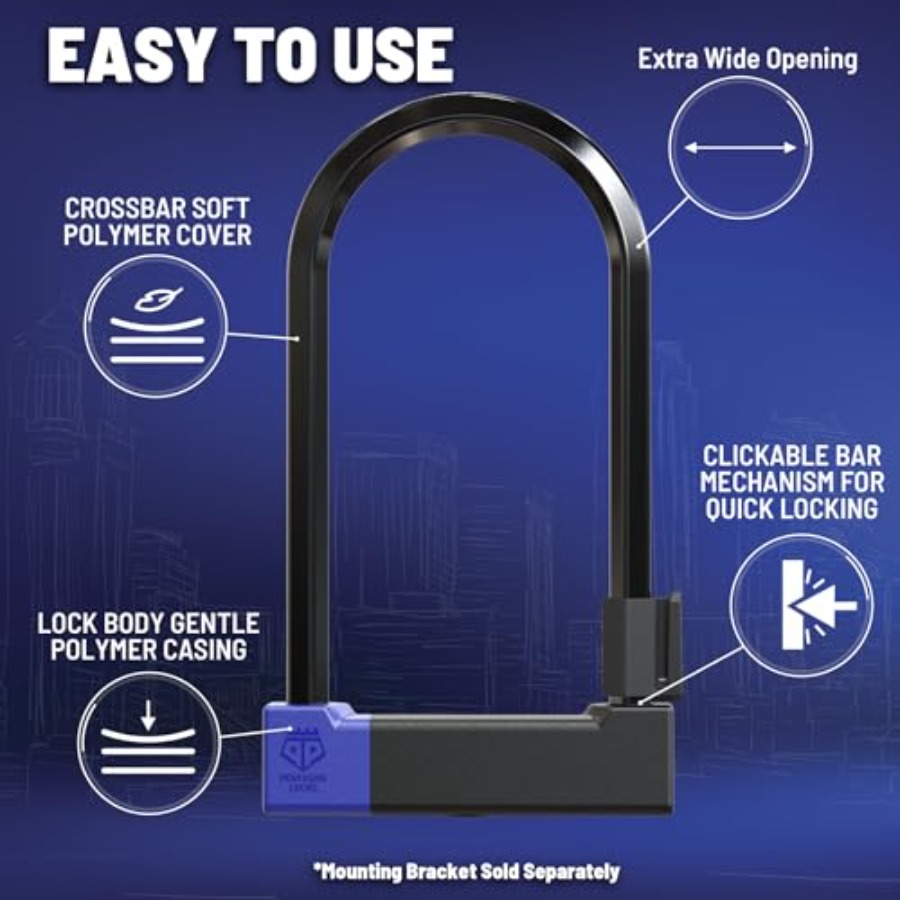 Bike U Lock for urban commutin - مراجعة Commuter Bike Lock وسعره