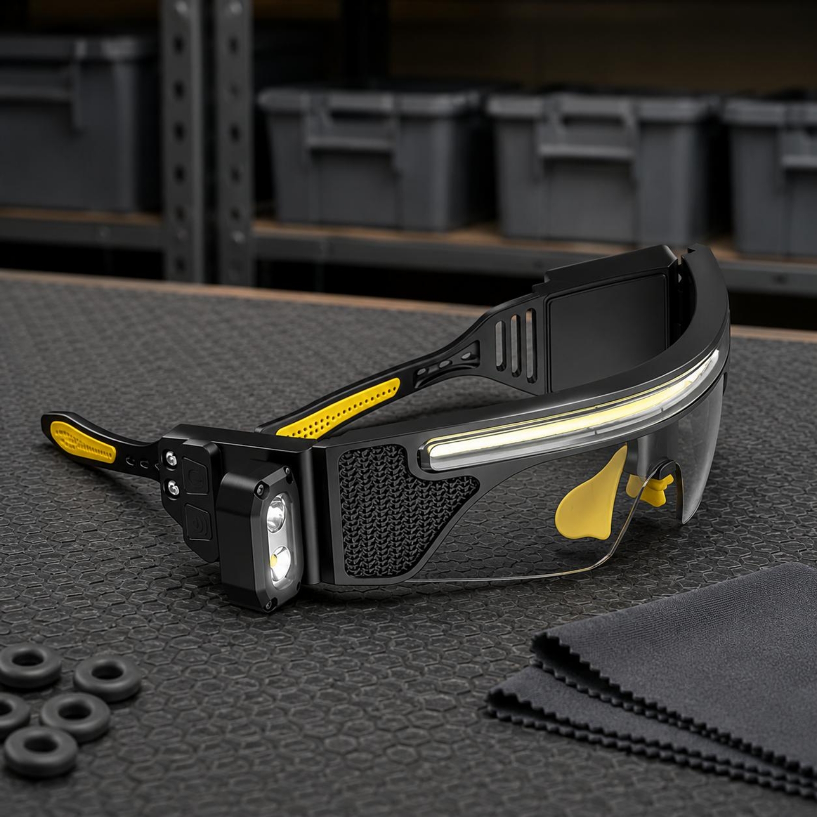 Curved-Fit LED Glasses Black F - مراجعة Cycling To Work وسعره