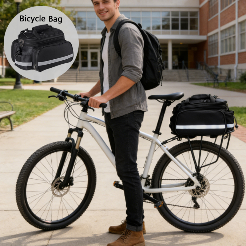 1pcs Bicycle Trunk Bag Bike Re - مراجعة Panniers Waterproof Rear وسعره