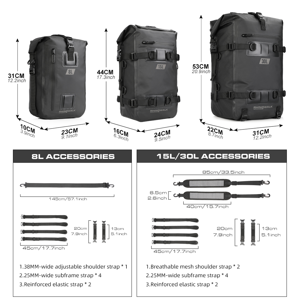 Rhinowalk Motorcycle Box Top P - مراجعة Panniers Waterproof Rear وسعره