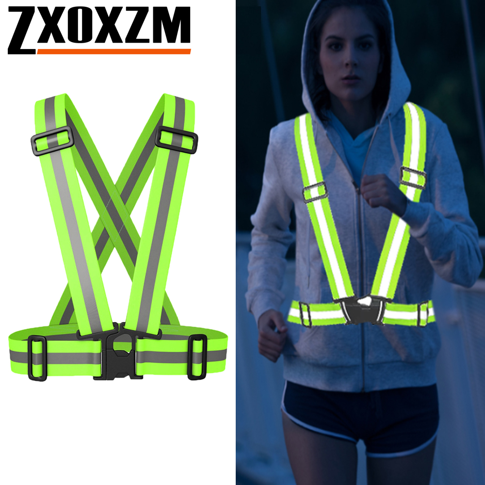 1Pcs Night Running Vest High V - مراجعة Reflective Vest Cycling وسعره
