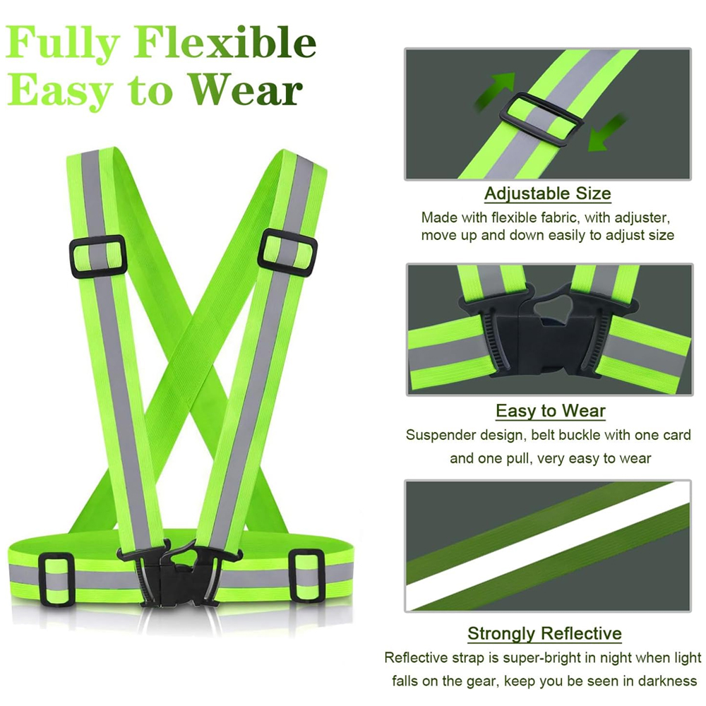 1Pcs Night Running Vest High V - مراجعة Reflective Vest Cycling وسعره