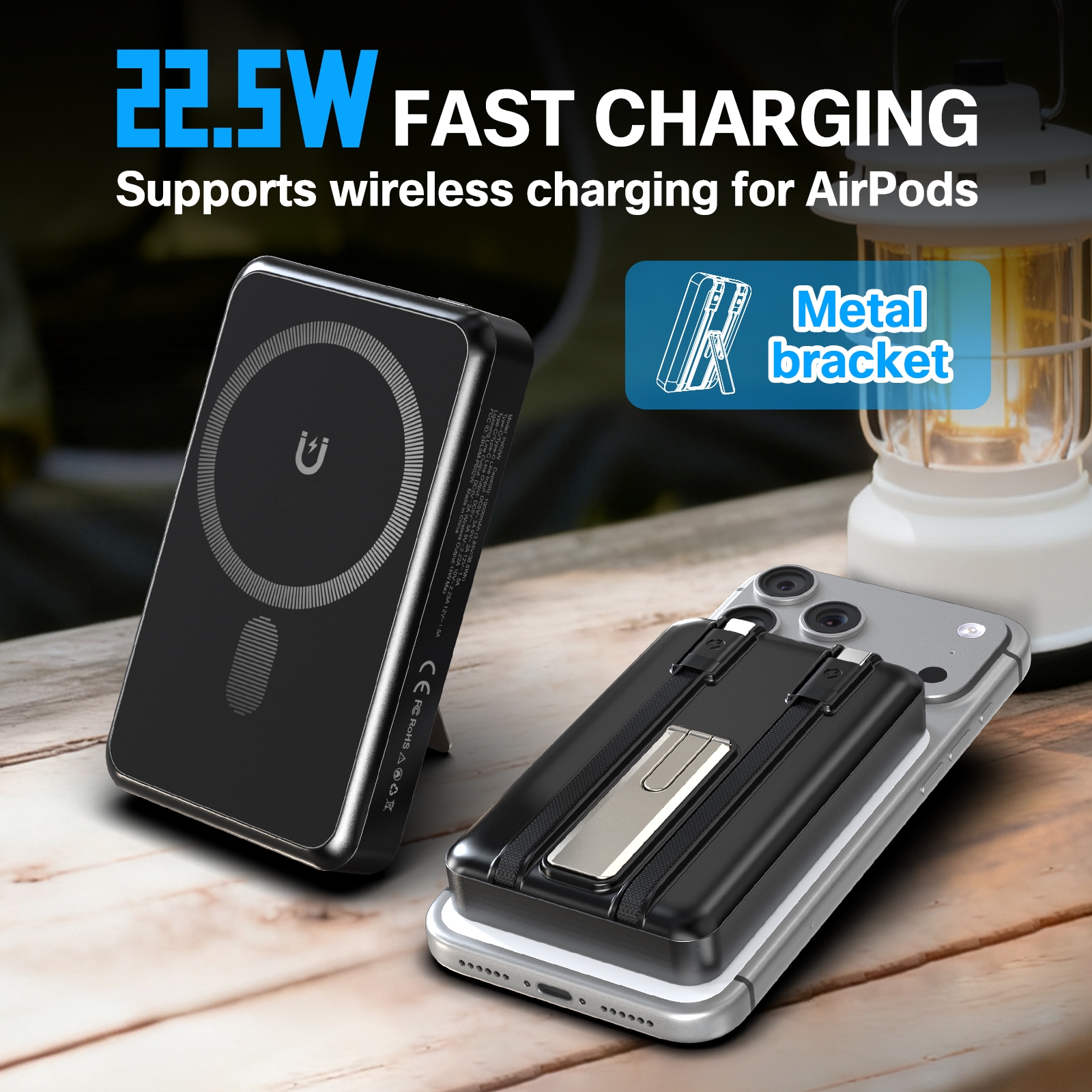 10000mAh Magnetic Wireless Pow - مراجعة Usb Charger Dynamo وسعره