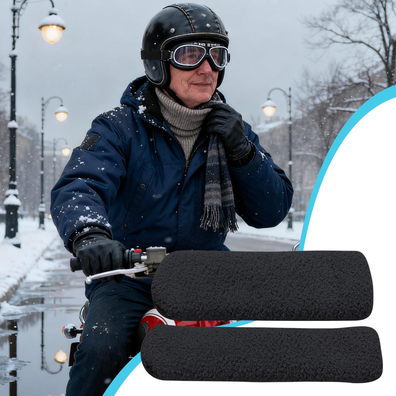 Motorcycle Handlebar Covers St - مراجعة Winter Cycling Commute وسعره
