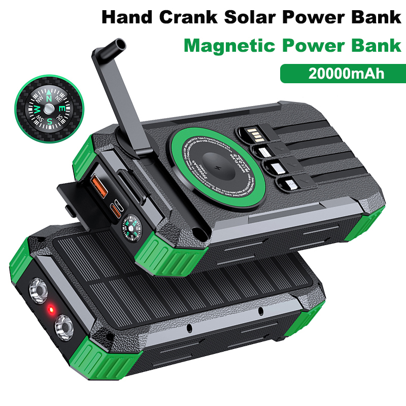 20000mAh Hand Crank Solar Powe - مراجعة Usb Charger Dynamo وسعره