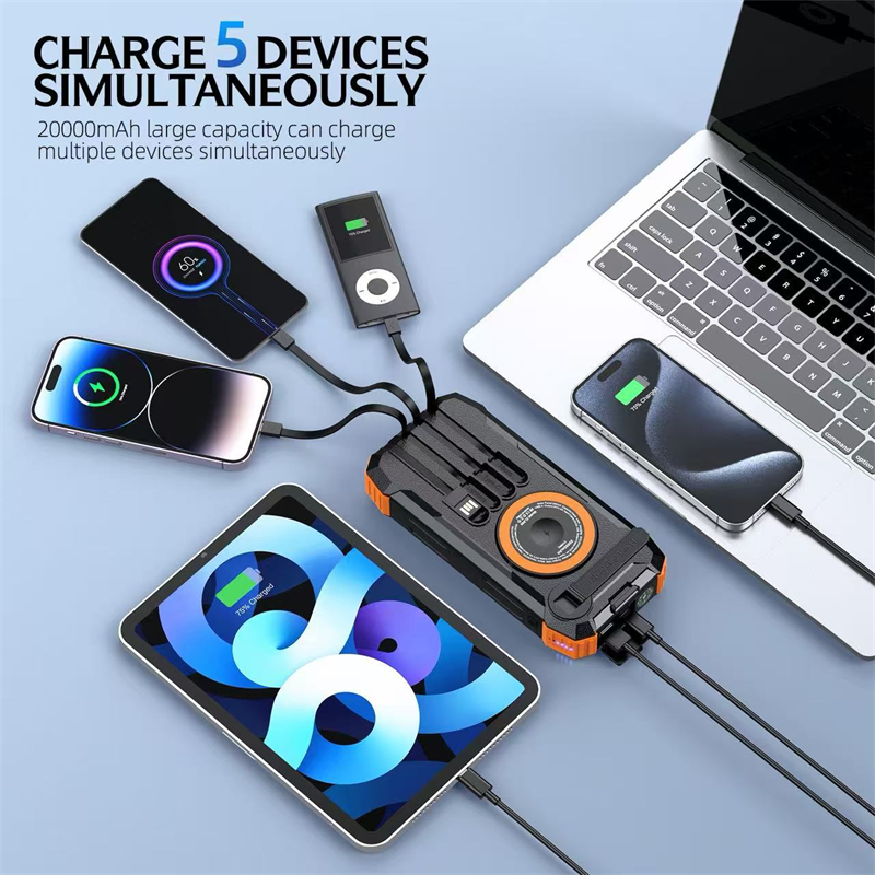 20000mAh Hand Crank Solar Powe - مراجعة Usb Charger Dynamo وسعره