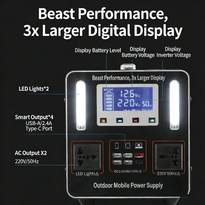 500Wh 500W 220V Portable Power - مراجعة Usb Charger Dynamo وسعره