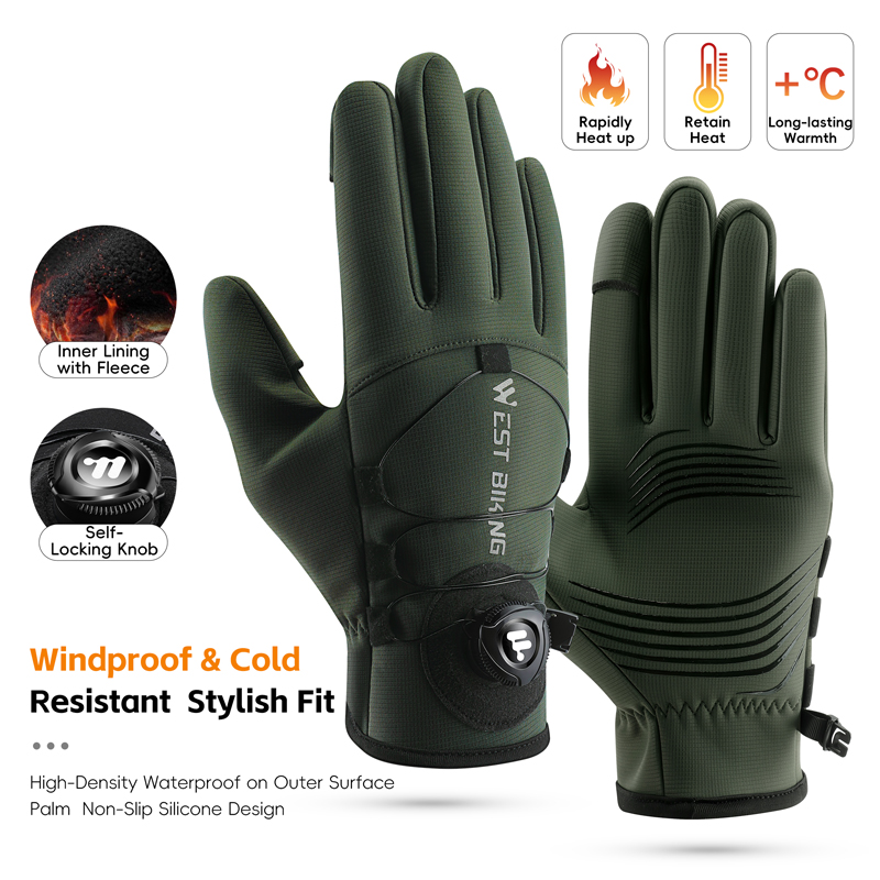 Winter Bike Gloves Magnetic Qu - مراجعة Winter Cycling Commute وسعره