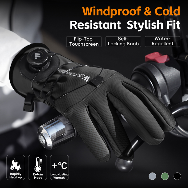 Winter Bike Gloves Magnetic Qu - مراجعة Winter Cycling Commute وسعره
