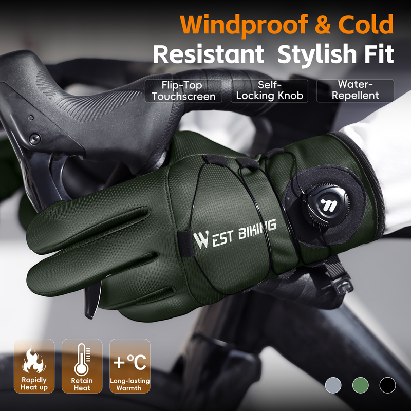 Winter Bike Gloves Magnetic Qu - مراجعة Winter Cycling Commute وسعره