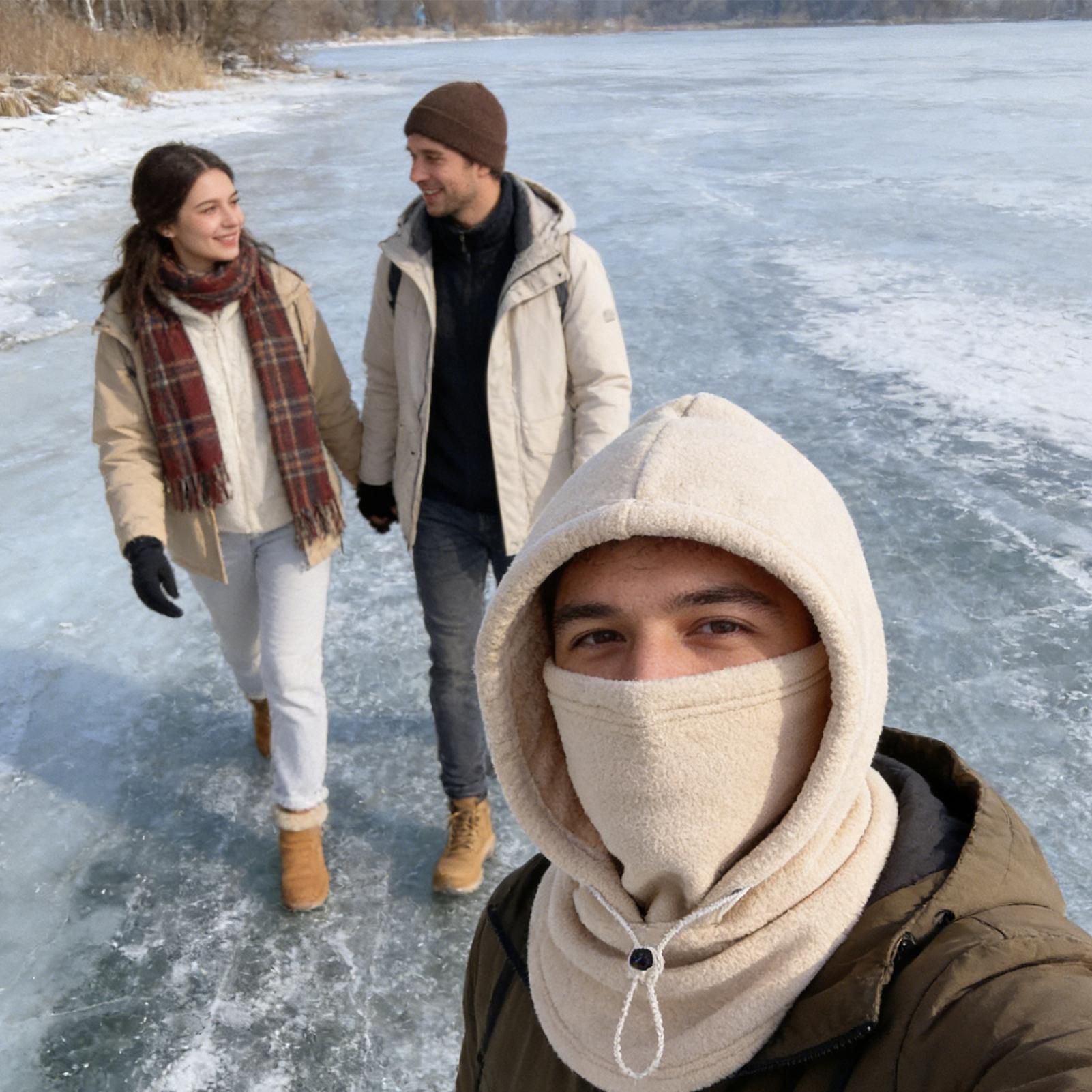 Fleece Hood Windproof Warm Adj - مراجعة Cycling To Work وسعره