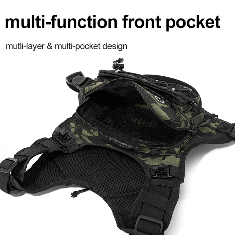 Tactical Bag Front Chest Rig V - مراجعة Reflective Vest Cycling وسعره