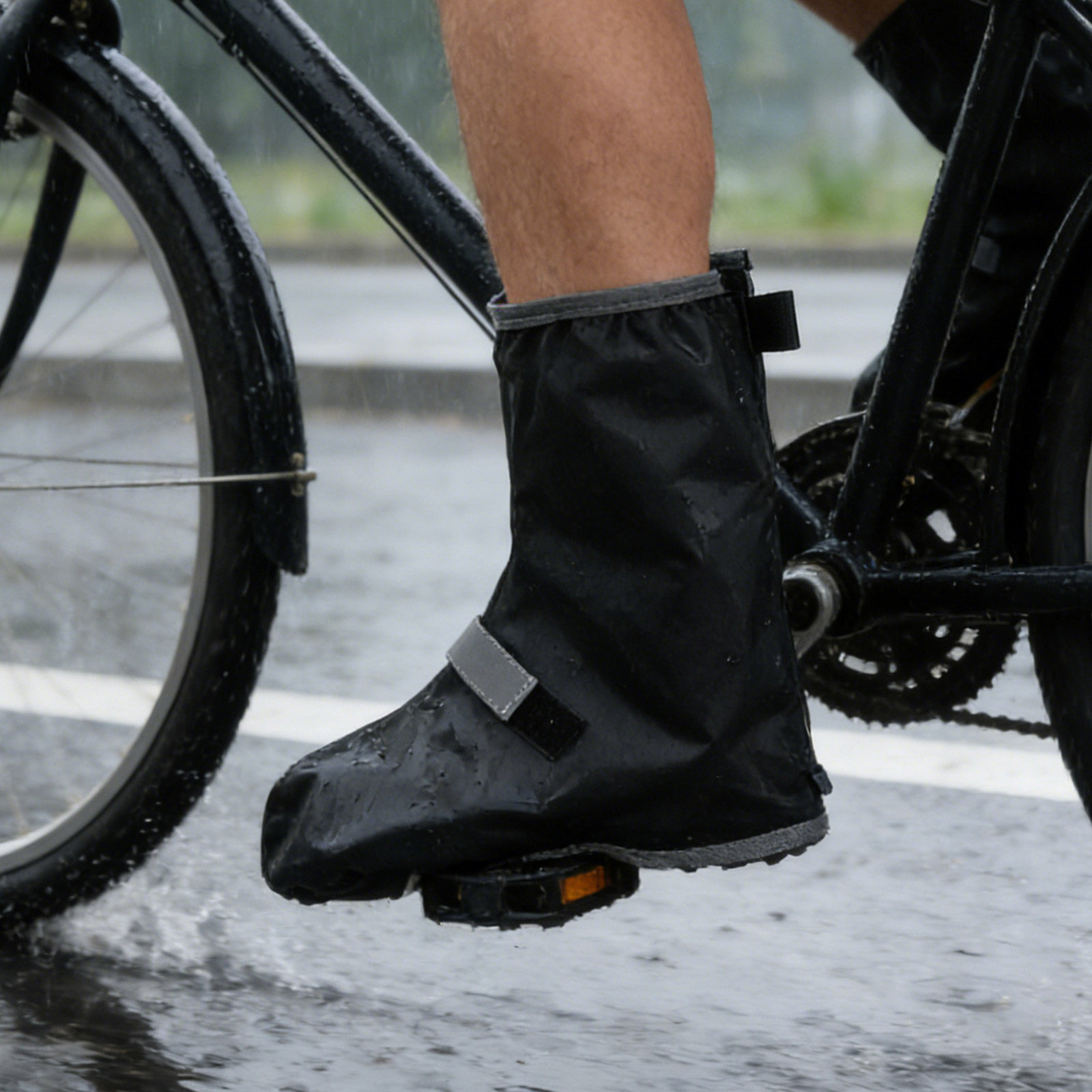 1Pair Waterproof Rain Shoe Cov - مراجعة Cycling Commute In Rain وسعره