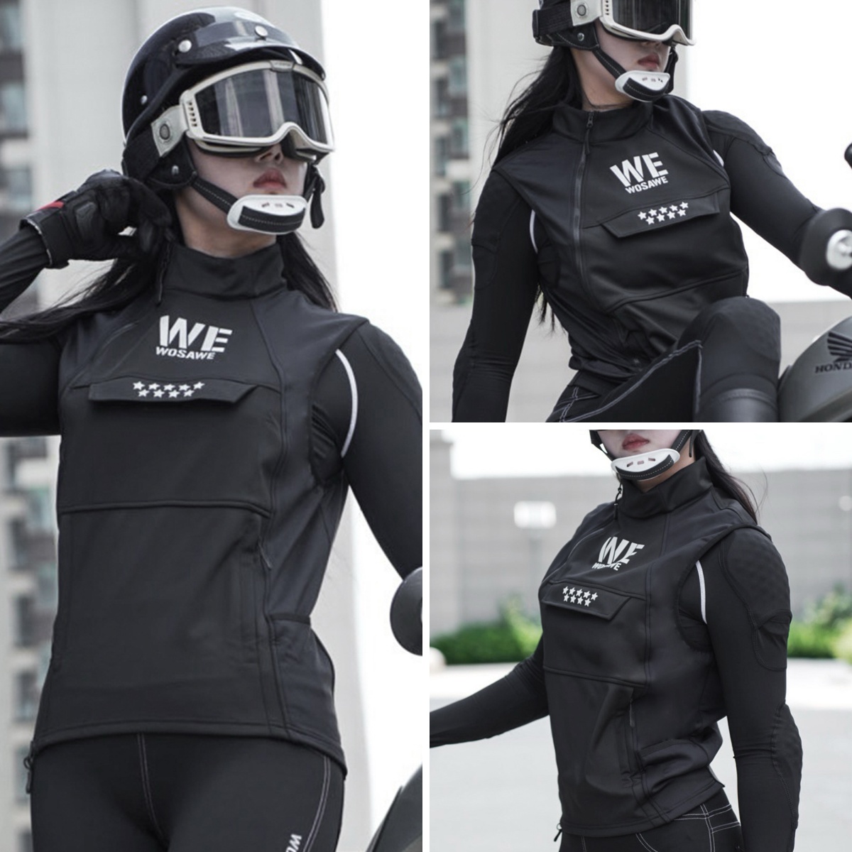 WOSAWE Winter Motorcycle Ridin - مراجعة Reflective Vest Cycling وسعره