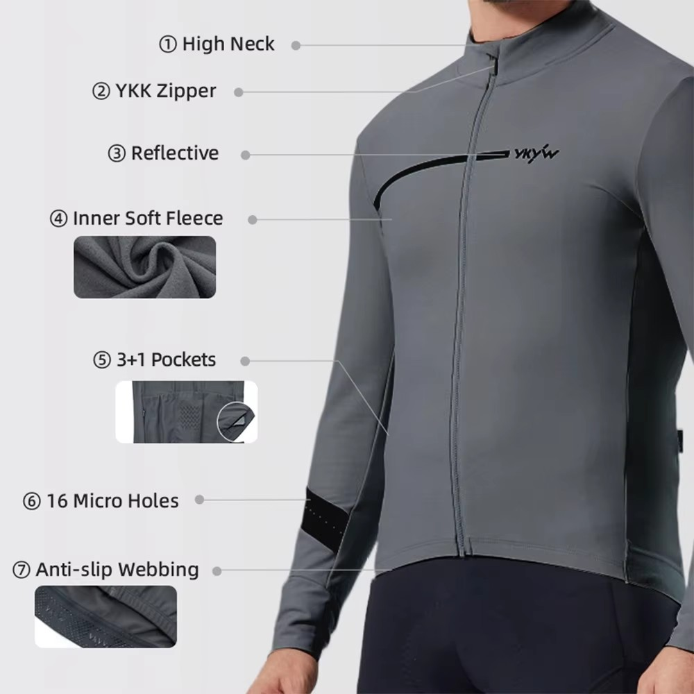 YKYWBIKE Men's Winter Cycling  - مراجعة Cycling Commuter Jacket وسعره