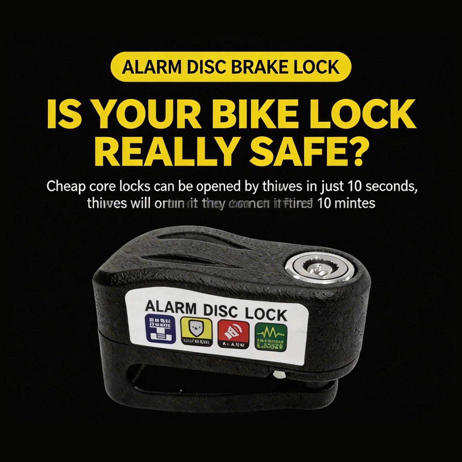 110db Alarm Disc Lock Waterpro - مراجعة Commuter Bike Lock وسعره